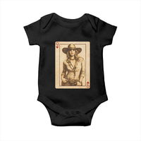 Funny Western Valentine Cowgirl Queen of Hearts Card Baby Onesie