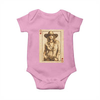 Funny Western Valentine Cowgirl Queen of Hearts Card Baby Onesie