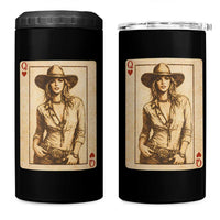 Funny Western Valentine Cowgirl Queen of Hearts Card 4 in 1 Can Cooler Tumbler