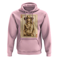 Funny Western Valentine Cowgirl Queen of Hearts Card Hoodie