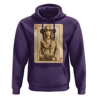 Funny Western Valentine Cowgirl Queen of Hearts Card Hoodie