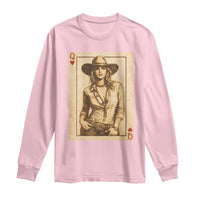 Funny Western Valentine Cowgirl Queen of Hearts Card Long Sleeve Shirt