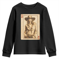 Funny Western Valentine Cowgirl Queen of Hearts Card Youth Sweatshirt
