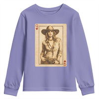 Funny Western Valentine Cowgirl Queen of Hearts Card Youth Sweatshirt