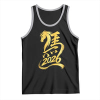 Chinese New Year 2026 Tank Top Year of The Horse Gold Calligraphy Art