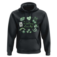 Feeling Lucky St Patricks Day Coquette Shamrock Hoodie
