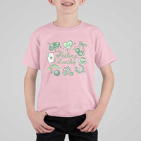 Feeling Lucky St Patricks Day Coquette Shamrock T Shirt For Kid