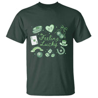 Feeling Lucky St Patricks Day Coquette Shamrock T Shirt