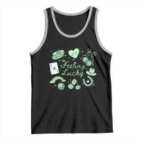 Feeling Lucky St Patricks Day Coquette Shamrock Tank Top