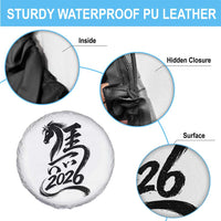 Chinese New Year 2026 Spare Tire Cover Year of The Horse Calligraphy Ink Art