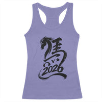 Chinese New Year 2026 Racerback Tank Top Year of The Horse Calligraphy Ink Art