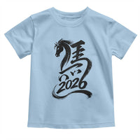 Chinese New Year 2026 Toddler T Shirt Year of The Horse Calligraphy Ink Art