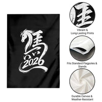 Chinese New Year 2026 Garden Flag Year of The Horse Chinese Calligraphy Art