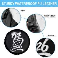 Chinese New Year 2026 Spare Tire Cover Year of The Horse Chinese Calligraphy Art