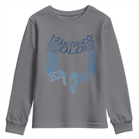 Funny GI Endoscopy Nurse Youth Sweatshirt Vintage Retro Colon Anatomy Colonoscopy