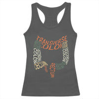 Funny GI Endoscopy Nurse Racerback Tank Top Colon Anatomy Colonoscopy