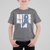 Funny Colorectal Cancer Awareness T Shirt For Kid Butts Matter Too Save The Butts