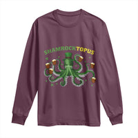 Funny St Patrick's Day Octopus Shamrocktopus Long Sleeve Shirt Irish Beer Mug