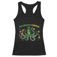 Funny St Patrick's Day Octopus Shamrocktopus Racerback Tank Top Irish Beer Mug