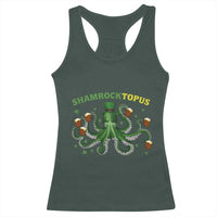 Funny St Patrick's Day Octopus Shamrocktopus Racerback Tank Top Irish Beer Mug