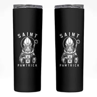 Funny St Patrick's Day Cat Skinny Tumbler Saint Pawtrick