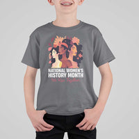 National Women's History Month We Rise Together T Shirt For Kid