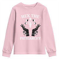 Hex The Patriarchy Youth Sweatshirt Feminist Witch Female Symbol