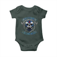 Funny Scottish Viking Baby Onesie Scottish To The Bone Vintage Scottish Lion Rampant Flag Skull