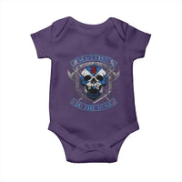 Funny Scottish Viking Baby Onesie Scottish To The Bone Vintage Scottish Lion Rampant Flag Skull