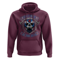 Funny Scottish Viking Hoodie Scottish To The Bone Vintage Scottish Lion Rampant Flag Skull