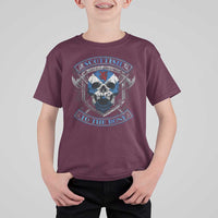 Funny Scottish Viking T Shirt For Kid Scottish To The Bone Vintage Scottish Lion Rampant Flag Skull