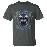 Funny Scottish Viking T Shirt Scottish To The Bone Vintage Scottish Lion Rampant Flag Skull