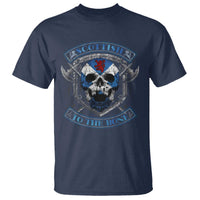 Funny Scottish Viking T Shirt Scottish To The Bone Vintage Scottish Lion Rampant Flag Skull