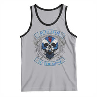 Funny Scottish Viking Tank Top Scottish To The Bone Vintage Scottish Lion Rampant Flag Skull