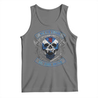 Funny Scottish Viking Tank Top Scottish To The Bone Vintage Scottish Lion Rampant Flag Skull