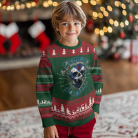Funny Scottish Viking Ugly Christmas Sweater Scottish To The Bone Vintage Scottish Lion Rampant Flag Skull TS11