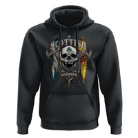 Scottish Warrior Hoodie Vintage Skull Celtic Cross Scottish Lion Rampant Flag