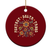 Funny Foxtrot Delta Tango Ceramic Ornament Vintage Floral Retro Groovy - Wonder Print Shop