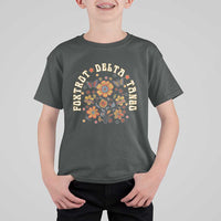 Funny Foxtrot Delta Tango T Shirt For Kid Vintage Floral Retro Groovy