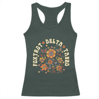 Funny Foxtrot Delta Tango Racerback Tank Top Vintage Floral Retro Groovy