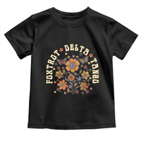 Funny Foxtrot Delta Tango Toddler T Shirt Vintage Floral Retro Groovy