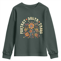Funny Foxtrot Delta Tango Youth Sweatshirt Vintage Floral Retro Groovy