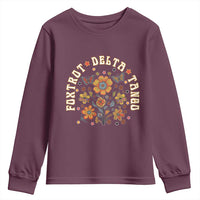 Funny Foxtrot Delta Tango Youth Sweatshirt Vintage Floral Retro Groovy