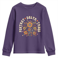 Funny Foxtrot Delta Tango Youth Sweatshirt Vintage Floral Retro Groovy