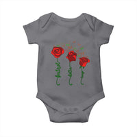 Funny Foxtrot Delta Tango Baby Onesie Vintage Rose Flowers Butterfly