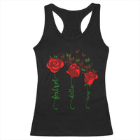 Funny Foxtrot Delta Tango Racerback Tank Top Vintage Rose Flowers Butterfly
