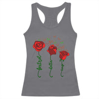 Funny Foxtrot Delta Tango Racerback Tank Top Vintage Rose Flowers Butterfly