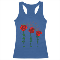 Funny Foxtrot Delta Tango Racerback Tank Top Vintage Rose Flowers Butterfly