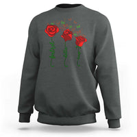Funny Foxtrot Delta Tango Sweatshirt Vintage Rose Flowers Butterfly