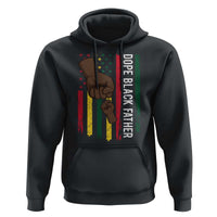 Dope Black Dad Hoodie Vintage American Flag Fist Bump
